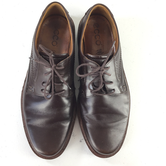 Ecco Men\'s 44 10 Brown Leather Oxfords lace up